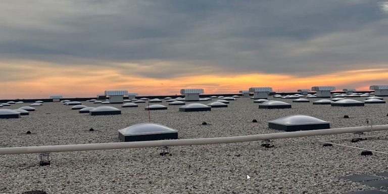 air units on a rooftop